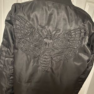 Bad Monday Black Death Moth Bomber Jacket